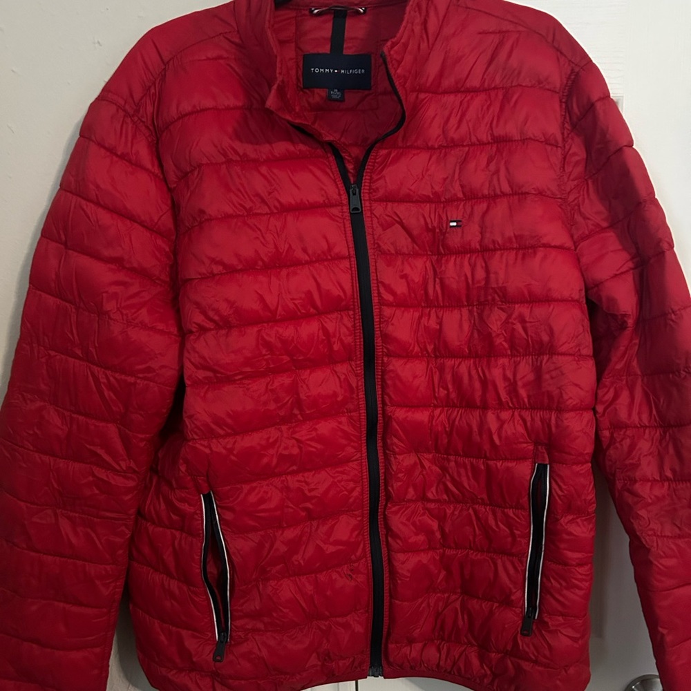 Tommy Hilfiger Men's Vibrant Red Puffer Jacket